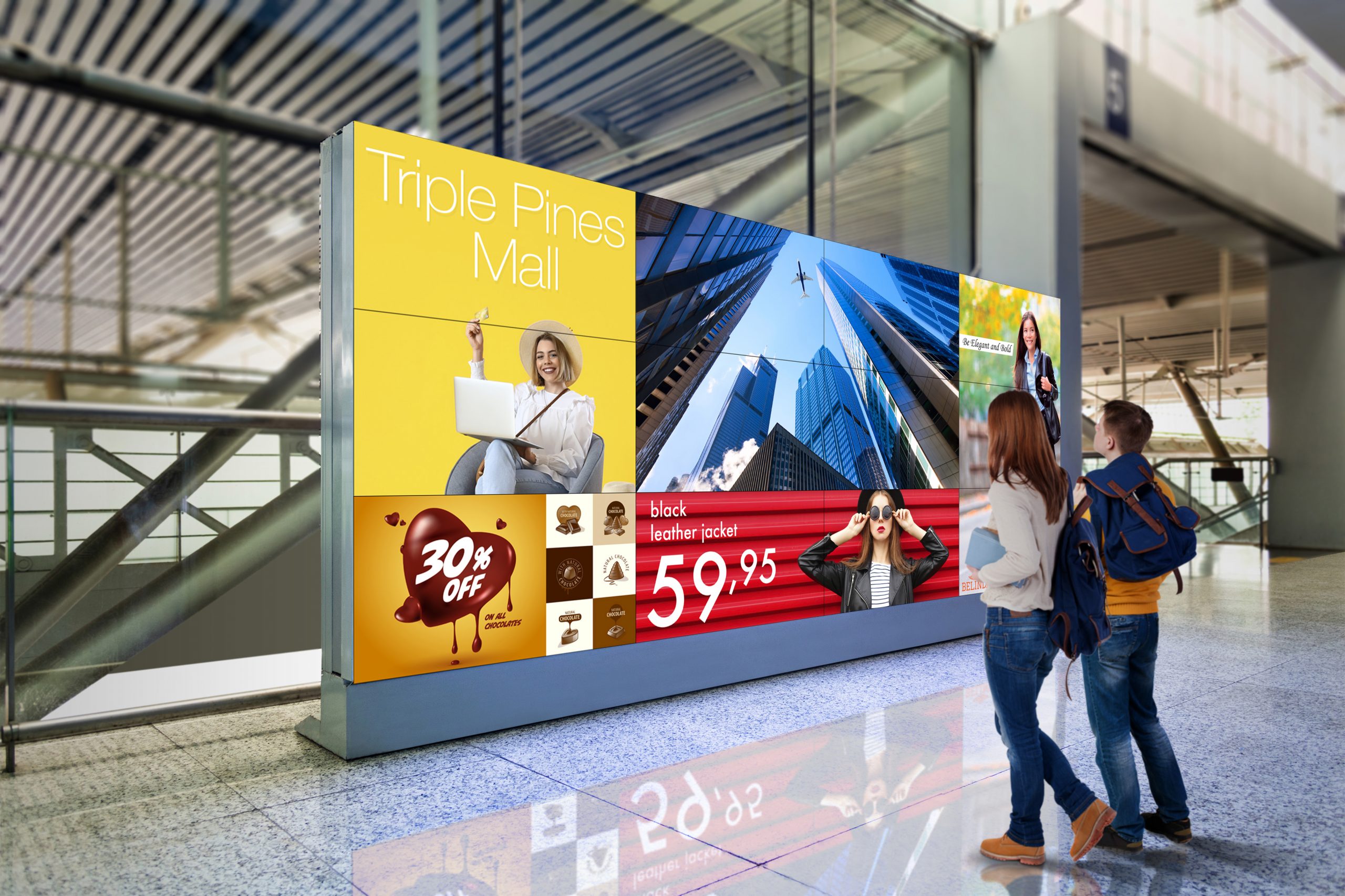 SHARP-PN-UN Thin Bezzle videowall screen